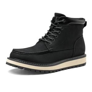 Bruno Marc Men's Moc Toe Leather Fashion Guys Boot - Casual Footwear with Rubber Sole, Summer Vibes Shoes