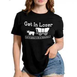 Oregon Trail Dysentery Meme Graphic T-Shirt | Funny Pixel Art Retro Gamer Tee 100% Cotton | Sarcastic Nostalgia TShirt Gift for Him | Everyday T Shirt for Vintage Fans.