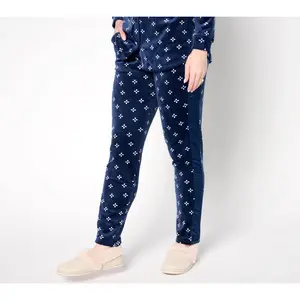 Cuddl Duds Double Plush Velour Satin Touch Pant