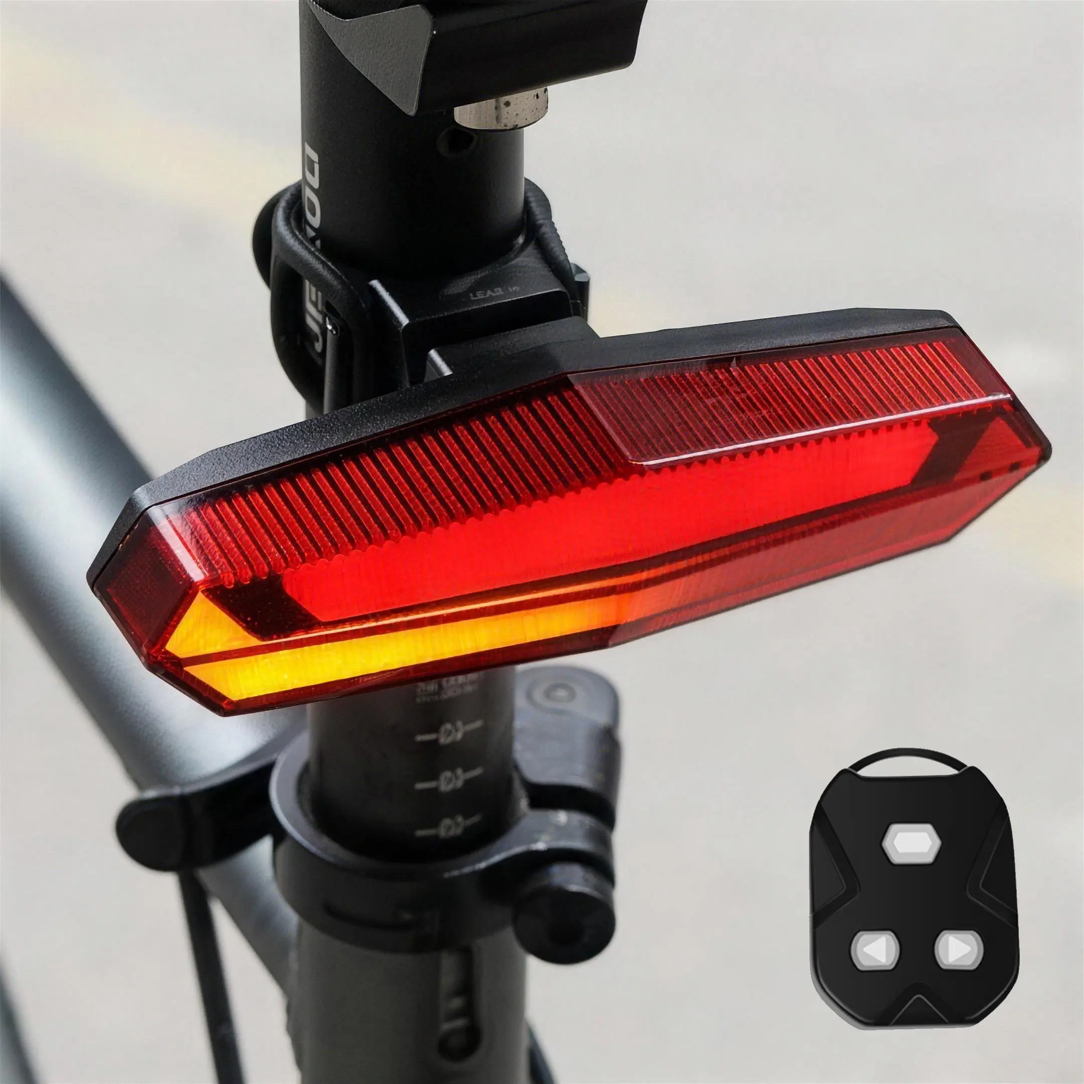 Bike Tail Light with Turn Signal, Split USB Rechargeable Bicycle Rear Light, 5 Modes Safety Warning Cycling Taillight for Cyclists, Ebike light