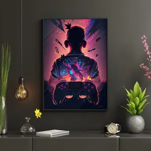 Dopamine Decor 2025-Gaming Room Décor Wall Canvas Art video game Posters for Boys Bedroom Playroom-Unframed Canvas Poster Colorful Gifts Decoration Photo Ornaments Artistic Print