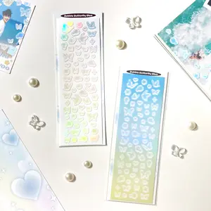 Blue Bubble Butterfly Sticker