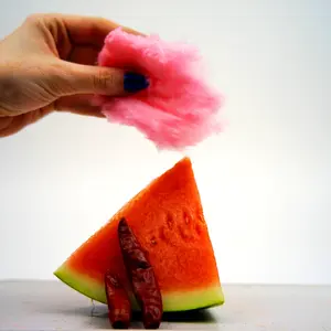 Ghost Pepper Watermelon Cotton Candy - Spicy Watermelon Flavored Snack - Sugar Sweet Snack spicy candy watermelon flavor