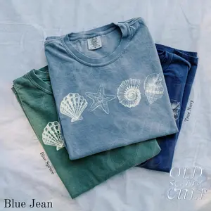 Comfort Colors Sea Shells 90s Vintage Style Tshirt, Retro Y2k Ocean Shell TShirt, Sea Lovers T-Shirt, Summer Ocean TShirts, Cute Sea Animal Tee