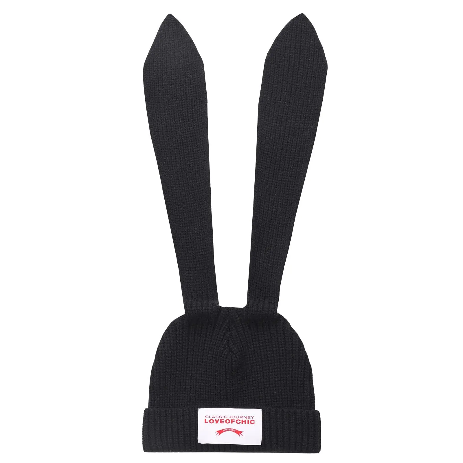 Women Beanie Bunny Hat: Knit Crochet Rabbit Beanies