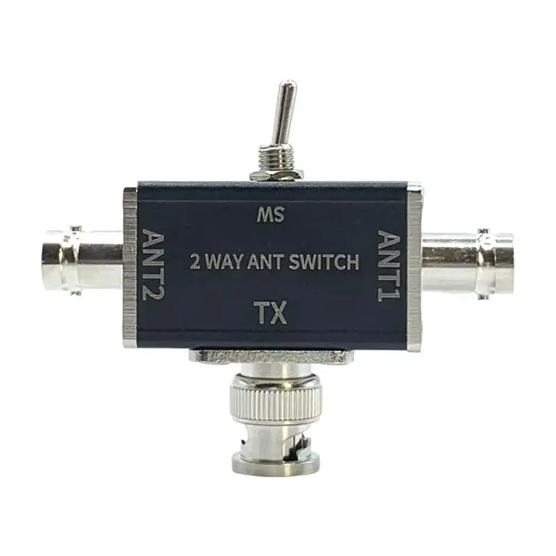 2-Way Manual Coaxial Radio Antenna Switch Connector, 100W, 0-50MHz, 1 Input & 2 Outputs with OFF/Ground Protection B (for Outdoor Cycling Leisure Equipment)