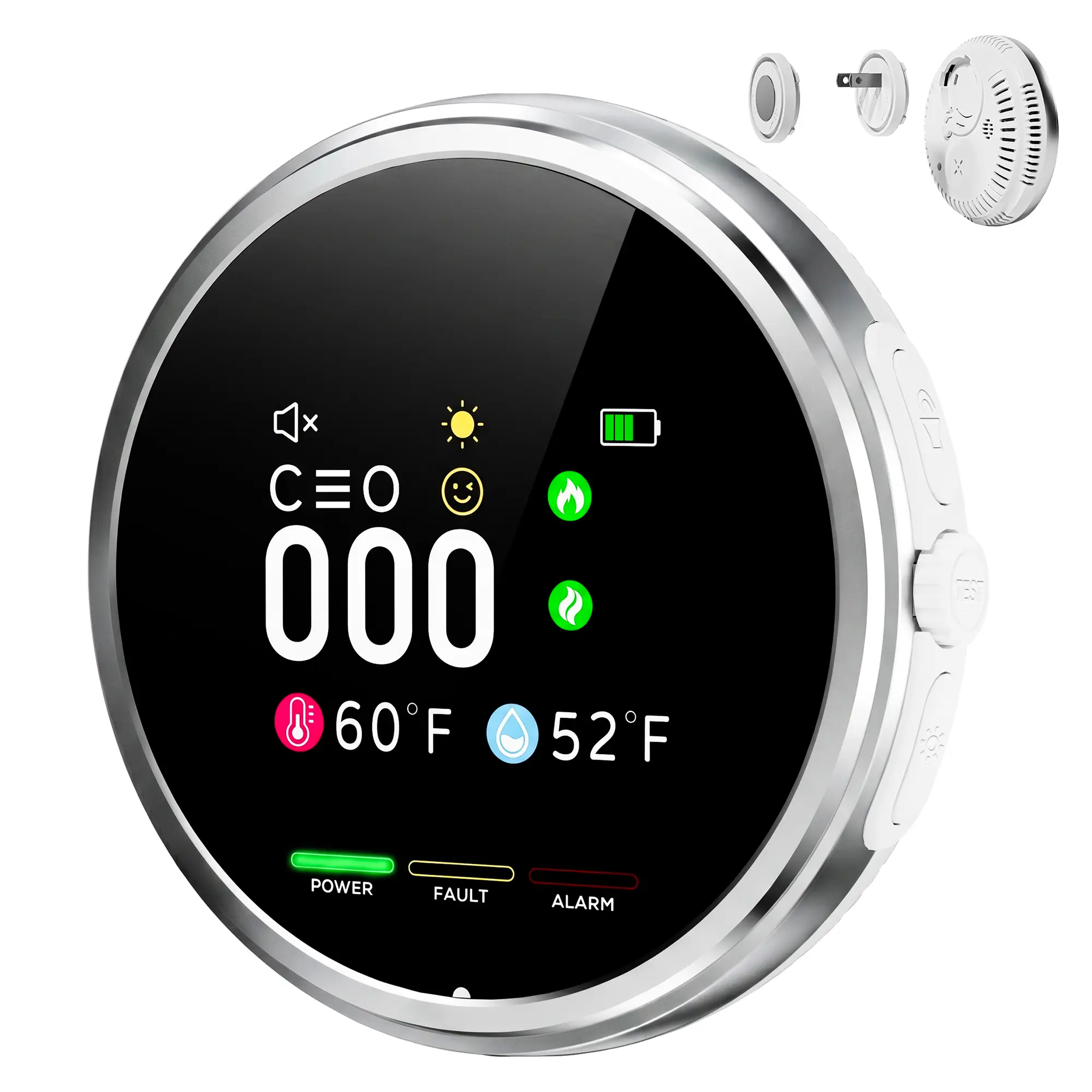 Mutak Smart Home Guardian Air & Temp Monitor 6-in-1 Portable Detector with Natural Gas Detection Temperature Humidity Sensors High-Definition Display Accurate Alerts Summervibes outdoorfun
