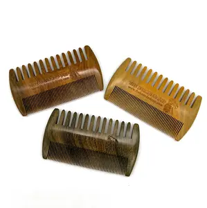 Bearded Pup Green Sandalwood Double Sided Beard Comb