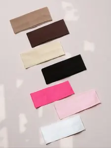 7pcs Simple Autumn Winter Thin Knitted Hair Bands, Soft Fabric Headbands for Daily, Casual Yoga Sports Exercise Anti-Slip Wide Braid