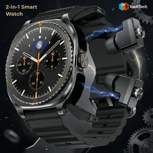 GT99 2 in 1 Smart Watch with Earbuds 1.53 Inch HD Touch Screen IP67 Waterproof for Men Daily Sports Wear Touchscreen Smartwatch