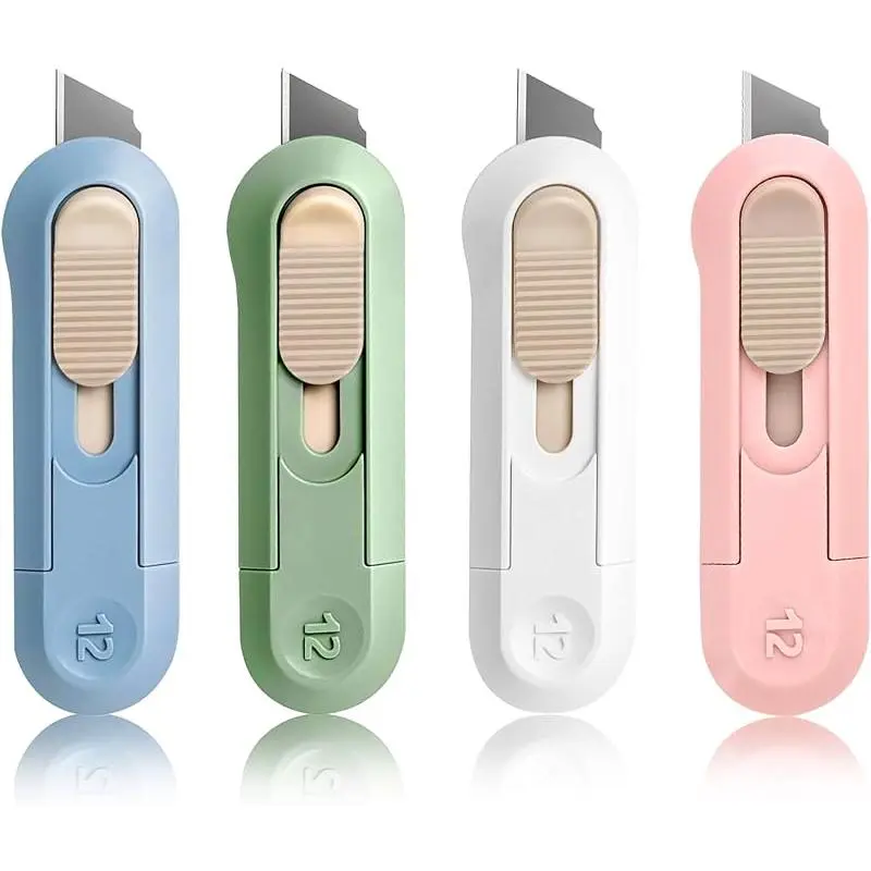 4 PSC Box Cutter,Retractable Box Opener, Package Opener, Easy Slide ...