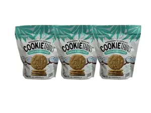 3 Pack of Benton's Wholesome and Crunchy Cookie Thins Toasted Coconut… Snack, Cooky,Biscuit