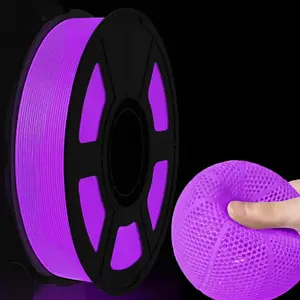 95a Tpu 3D Printer Filament, 1.75mm Glow-In-The-Dark, Soft Flexible Material, High Hardness & Elasticity, UV Lamp Compatible, 250m Spool