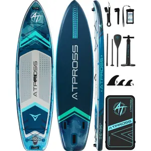 [Spring Glow Up] 11'6"×35" Inflatable Stand Up Paddle Board, 450LBS Capacity, Premium SUP for Paddling, Fishing & Yoga, Wide Non-Slip Deck, Double-Ended Paddle & Two-Way Pump & Full Accessories