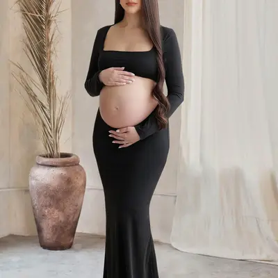 black satin dress near me Weslyn Black Satin Lace High Slit Dress