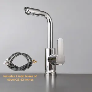 360° Rotating Faucet for Bathroom Sink, Cold Hot Dual-Headed Tap, Universal Swivel Faucet for Home Use, Kitchen Basin Water Mixer