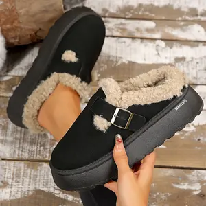 Women's Fashionable & Versatile Snow Boots Slippers Short Boots Anti-Slip Warm Fuzzy Mule Shoes