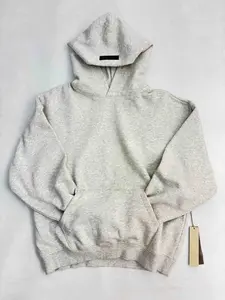2022 Light Gray Pullover Hoodie- Graphic Long Sleeve Sweatshirt for Casual Outdoor Wear, Oversized Fit