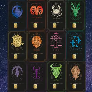 Astrology Signs Custom Credit Card Cover Pop Culture Vinyl Skin Stickers Positive sticker
