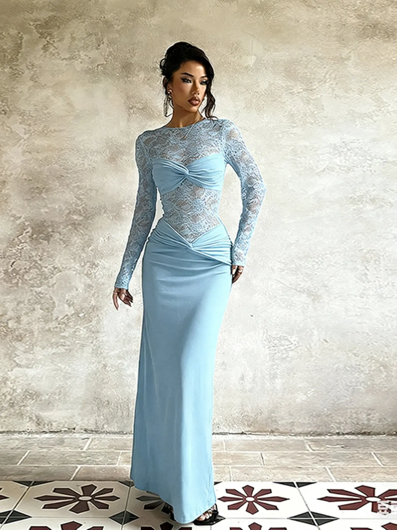 Women's Fall Winter New Long Sleeve Lace Material Dress, Elegant Chic Fashion Design, Elegant Draped Style, Perfect Slim Fit for Casual & Formal Occasions, Stylish Women's Clothing, Womenswear, Formal wear - TikTok Women's Fall Winter New Long Sleeve Lace Material Dress, Elegant Chic Fashion Design, Elegant Draped Style, Perfect Slim Fit for Casual & Formal Occasions, Stylish Women's Clothing, Womenswear, Formal wear - TikTok