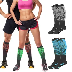 These 6-pair Progressive Compression Socks Offer A Compression Range of 20-30 MmHg, Suitable for Running, Hiking, and Workouts. They Provide Muscle Support and Recovery, Are Unisex, and Reach The Knee To Enhance Athletic Performance.