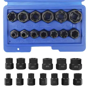 13-Piece Impact Bolt and Nut Remover Set | Rusted Stripped Bolt Extractor Tool Kit | Heavy Duty Lug Nut Removal Socket Set with Storage Case for Car Truck Auto Repair