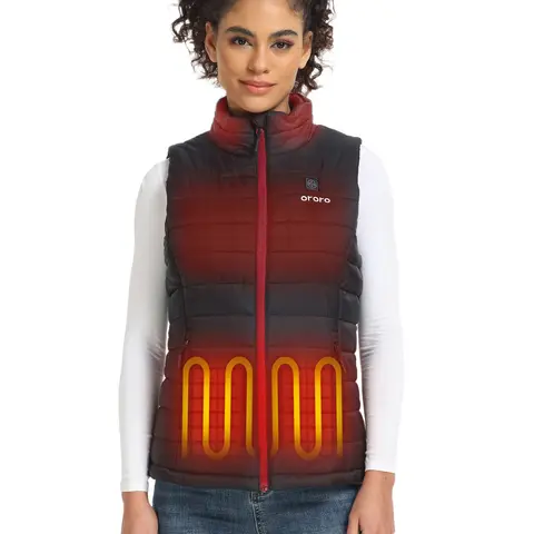 ORORO Women's Classic Heated Vest with Battery Pack - Lightweight Insulated Puffer Vest, Water and Wind Resistant, Womenswear Outdoor Underwear