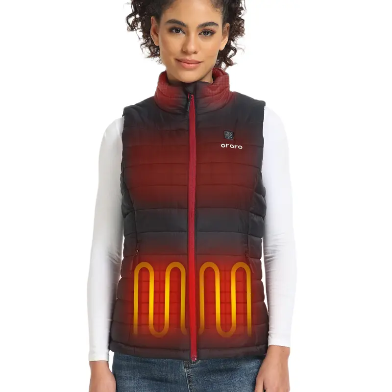 ORORO Women's Classic Heated Vest with Battery Pack - Lightweight Insulated Puffer Vest, Water and Wind Resistant, Womenswear Outdoor Underwear