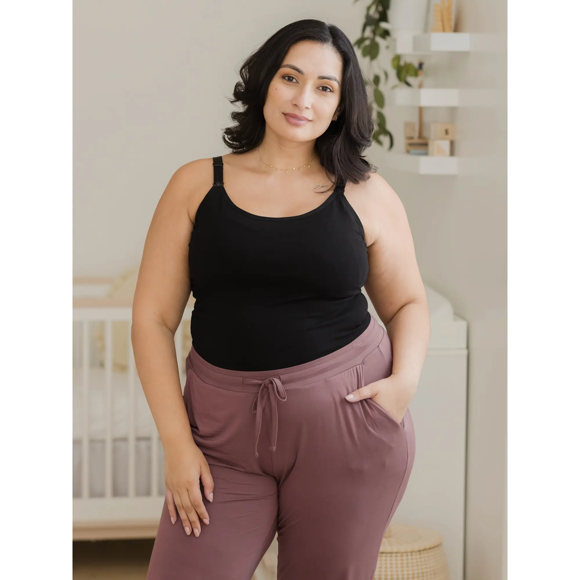 Sublime® Bamboo Hands-Free Pumping & Nursing Camisole | Black