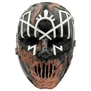 Rock Band Sleep Guitarist Mask Cosplay Prop Party Imitation Carved Resin Carving Gift Lightweight Resin Prop for Cosplay Enthusiasts scream festival daily gathering carnival Devil Halloween Clown masquerade