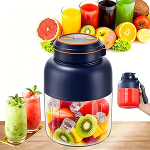 Portable Wireless Juicer Cup, 44OZ Large Capacity 38 Blender Blades, Dual Lid Leakproof Travel Cup, BPA-Free Smoothie Mixer, Holiday Party Gift for Outdoor Gym Office Household
