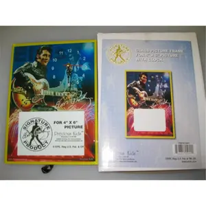 212 MAIN Precious Kids Elvis-Theme Glass Frame with Clock, 4x6 in, Easel Back, Baby & Maternity Room Decor