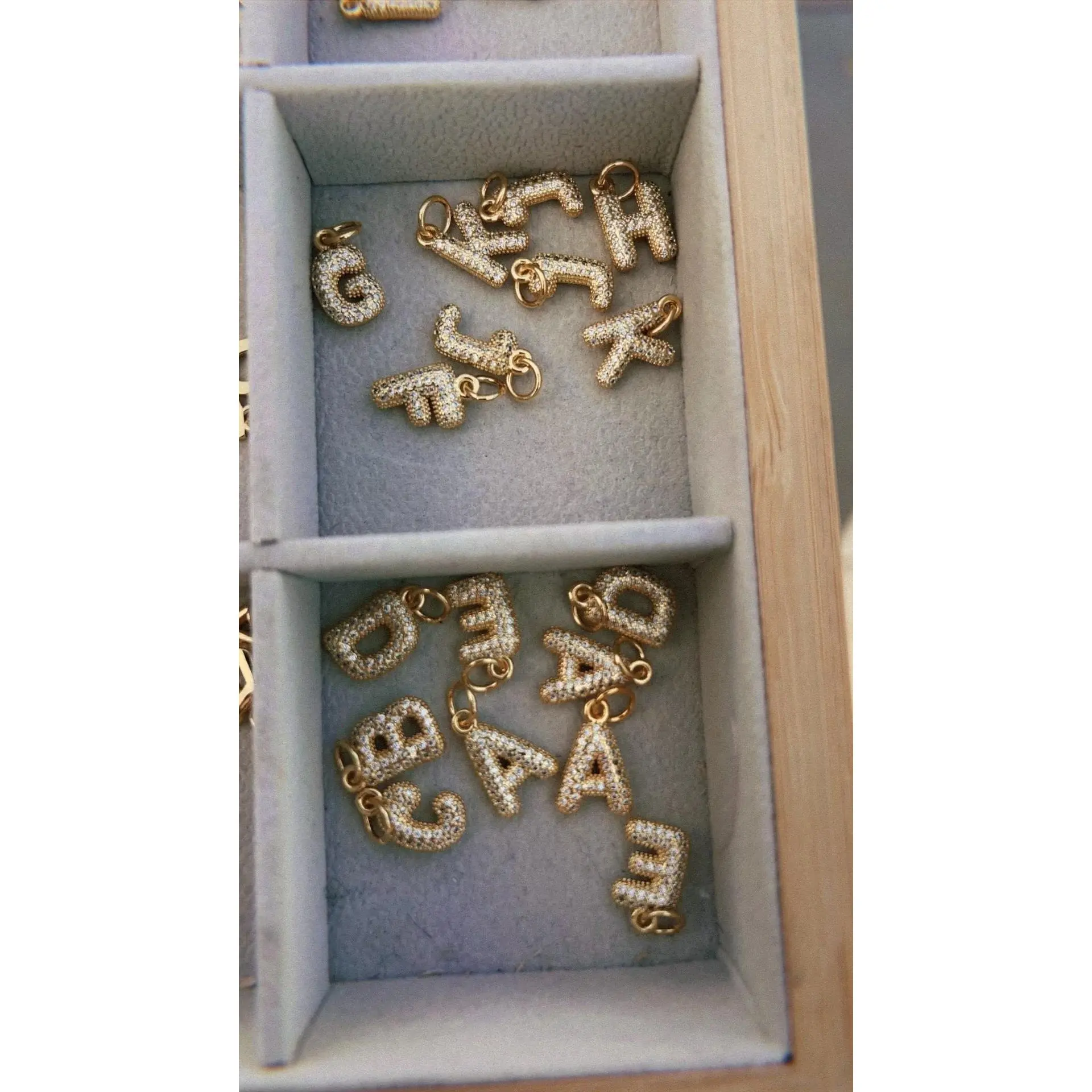 Cz Bubble Initials