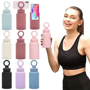 2-in-1 Magnetic Phone Stand Insulated Bottle | 20oz BPA-Free Flask | 24H Cold/12H Hot | Leakproof with Portable Handle