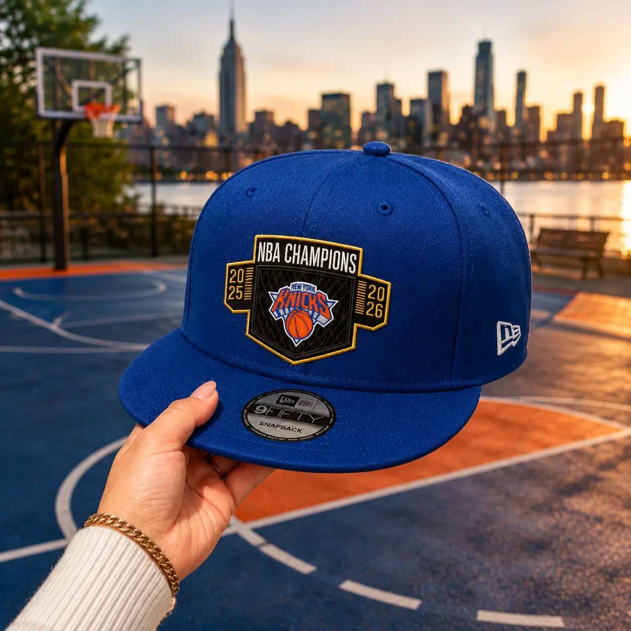 HOT NEWERA TREND 2026 New Era New York Knicks NBA Finals Champions 9FIFTY Snapback Hat – Men's Streetwear Adjustable Cap
