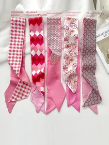 5 Pcs Bag Scarf Decorative Strips, Long Thin Bag Decoration Ribbons, Luxury Atmosphere, Versatile Handbag Accessories, Adjustable Chain Extender