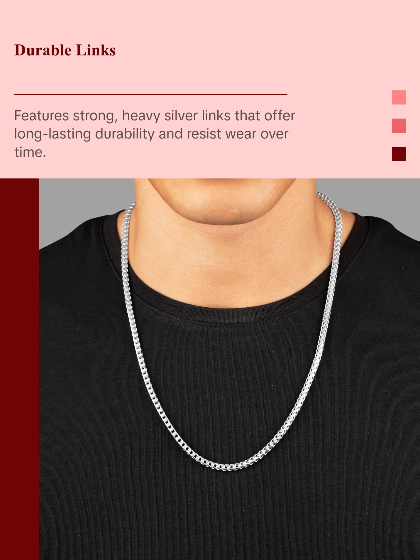 3.5mm Silver Franco Chain