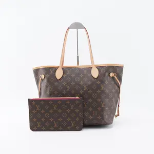 Pre-owned Louis Vuitton pvc Tote Bags Monogram Neverfull MM With Pouch(Red Innerlayer) Tote Bag 4000021853698