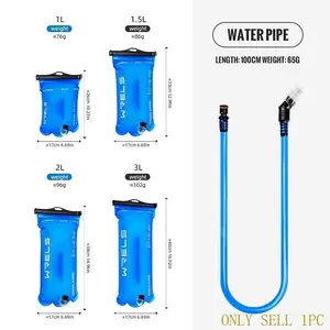 1 Piece Waterproof Storage Bag with Reinforced Internal Straps, Quick-Seal Leak-Proof Foldable Large Mouth Water Bladder, Hydration Bottle for Off-Roading, Hiking, Trekking