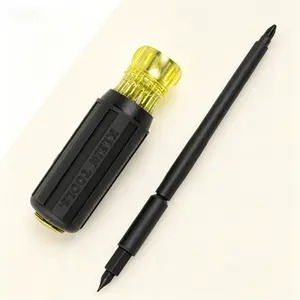11-in-1 HVAC Multi-Bit Screwdriver Nut Driver, Impact Resistant, with Phillips Slotted Square Schrade Bits, Reusable Professional Tool Kit for Maintenance and Repair