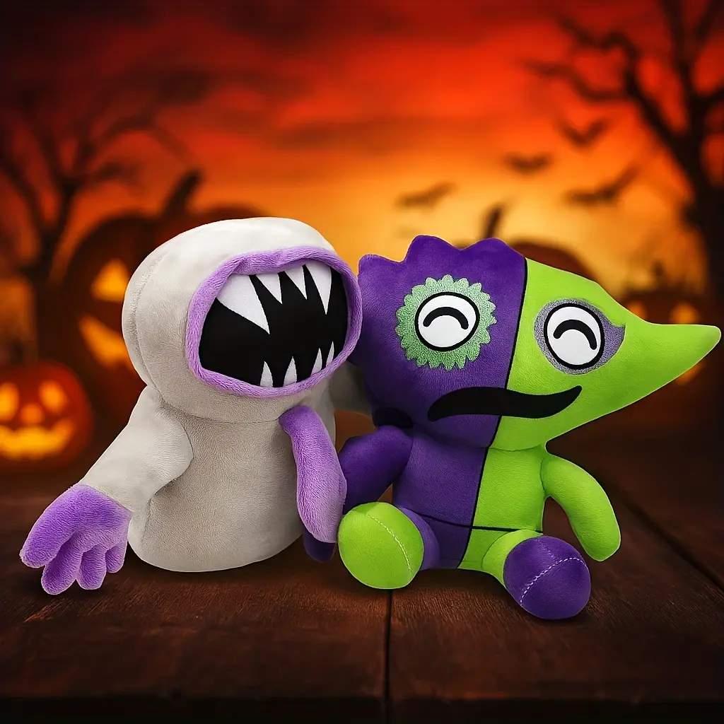 Garten of Banban Plush Toy - Cute & Scary Monster Plush Doll with Green/Purple/Grey/Pink/White/Green Eyes, Soft Stuffed Animal, Birthday Christmas Halloween Party Gift, Cuddly Collectible Figure