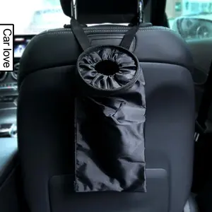 Foldable Leak-Proof Car Trash Can, Compact Durable Polyester Pop-Up Bin, Hanging Design for Cars Suvs Trucks, Easy Clean Accessory, Car Storage Bag, Car Storage Organizers, Car Trashcan