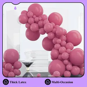 100Pcs Boho Mauve Neutral Balloon Arch Kit  Mixed Sizes 5-18 Inch for Dusty Rose Baby Shower, Birthday, Elegant Engagement, Wedding & Anniversary