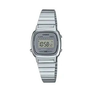 Casio Women’s Silver Digital Dial Stainless Steel Bracelet Watch - Casio LA‑670WA‑7D