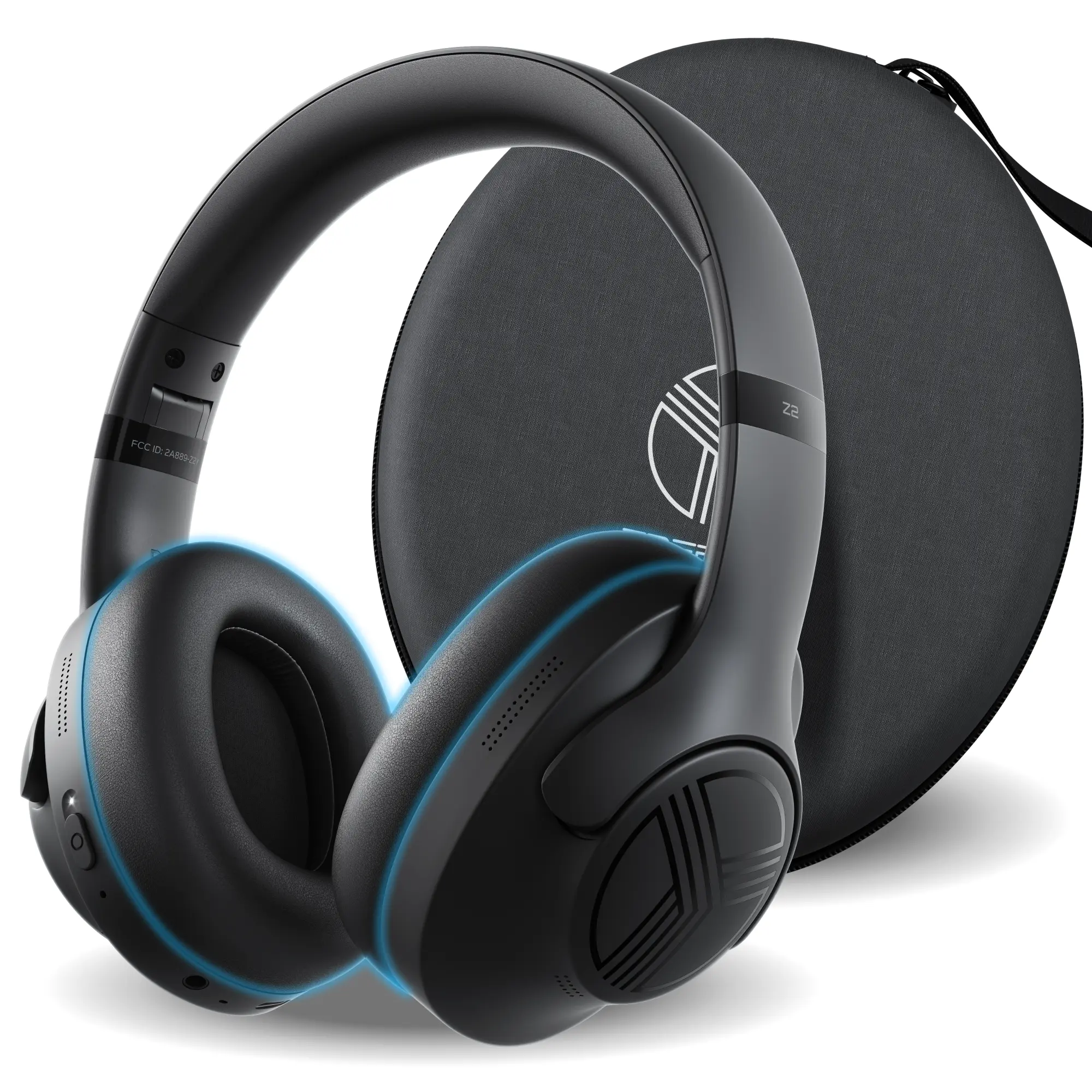 TREBLAB Z2 Active Noise Cancelling Workout Headphones Signature-HD Sound Deep Bass 35H Battery Wireless Audio Charging T-Quiet Technology