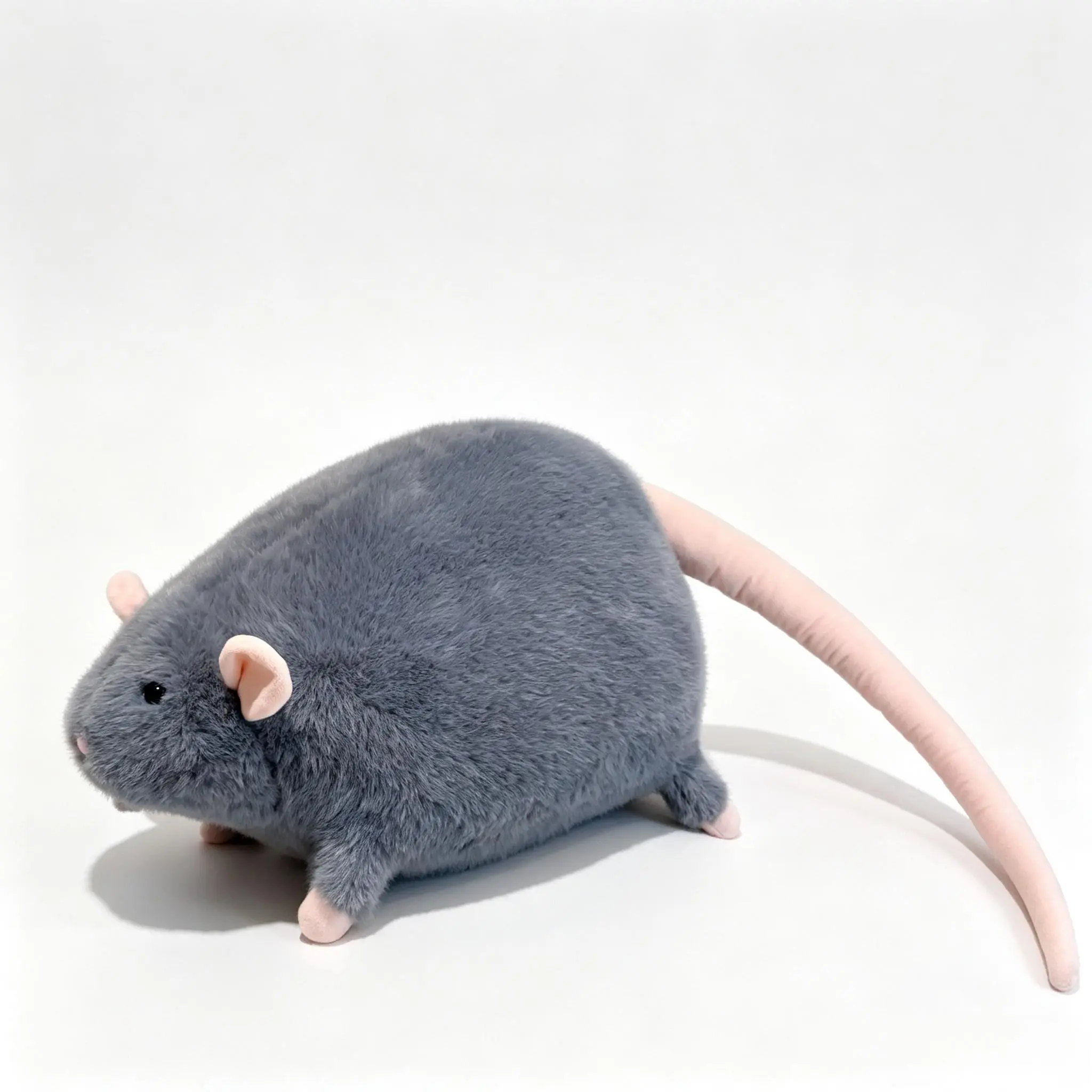 Cute Chubby Rat Plush Toy, Realistic Fat Fancy Rat Stuffed Animal, Soft Long Tail Rodent Plushie Gift