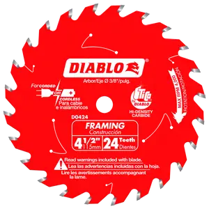 Diablo (D0424X) 4-1/2" x 24-Teeth Framing Saw Blade for Wood