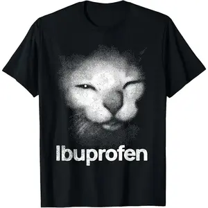 Ibuprofen Cat Meme T-Shirt 100% cotton T-shirt