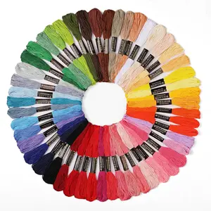 50 Skeins Rainbow Colors Embroidery Floss Cross Stitch Thread DIY Craft String for Friendship Bracelet Projects and Cross Stitch Crafts