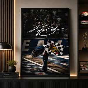 [No Frame] Kyle Busch Nascar Moment Poster, Wall Art for fans Home Decor Gift Poster Unframed HD Print Home Office Decor Unique Trendy Gift